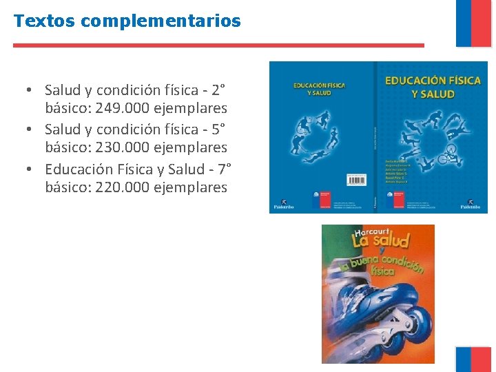 Textos complementarios • Salud y condición física - 2° básico: 249. 000 ejemplares •