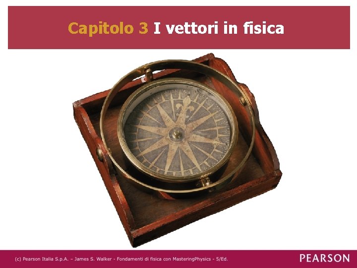 Capitolo 3 I vettori in fisica 