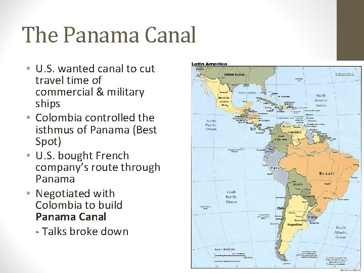 The Panama Canal • U. S. wanted canal to cut travel time of commercial