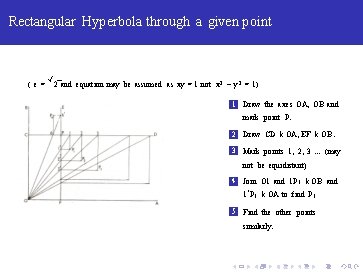 Rectangular Hyperbola through a given point ( e= √ 2 and equation may be