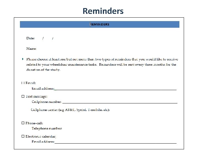 Reminders Wheelchair Maintenance Training Summary/homework Page 69 Reminders Wheelchair Maintenance Training Summary/homework Page 69