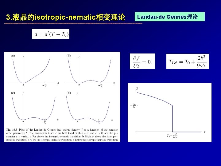 3. 液晶的isotropic-nematic相变理论 Landau-de Gennes理论 