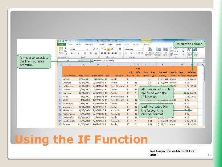 Using the IF Function New Perspectives on Microsoft Excel 2010 11 