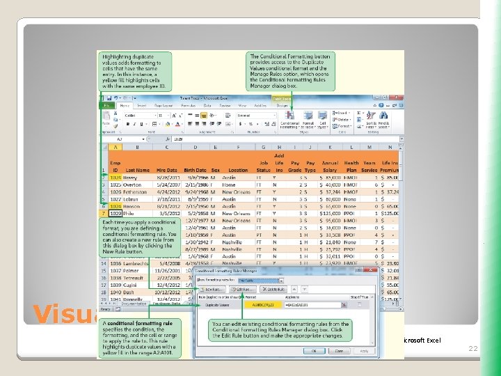 Visual Overview New Perspectives on Microsoft Excel 2010 22 