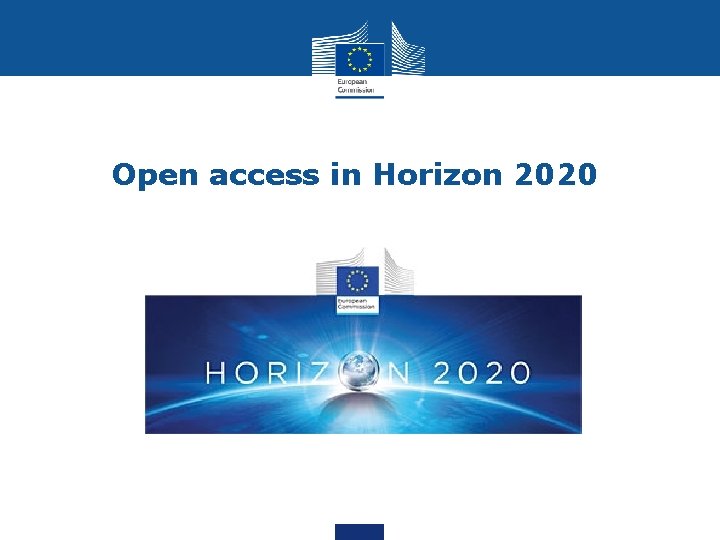 Open access in Horizon 2020 