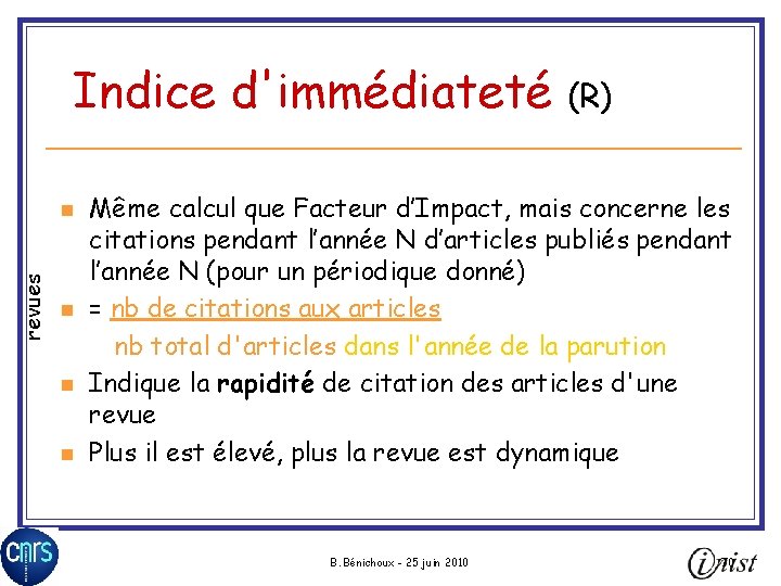Outils Pour Lvaluation De La Recherche Scientifique Brigitte