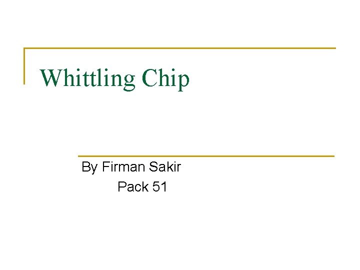 Whittling Chip By Firman Sakir Pack 51 