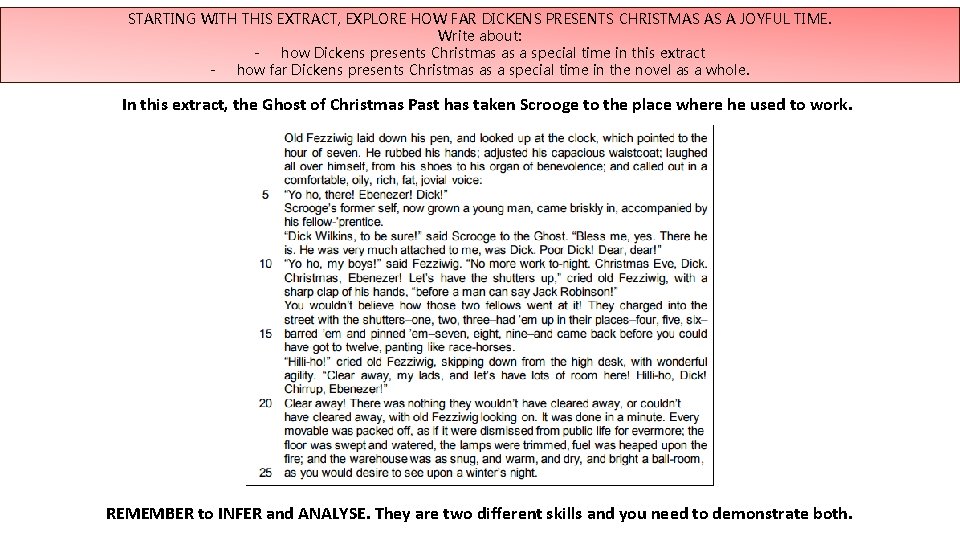 STARTING WITH THIS EXTRACT, EXPLORE HOW FAR DICKENS PRESENTS CHRISTMAS AS A JOYFUL TIME. STARTING WITH THIS EXTRACT, EXPLORE HOW FAR DICKENS PRESENTS CHRISTMAS AS A JOYFUL TIME.