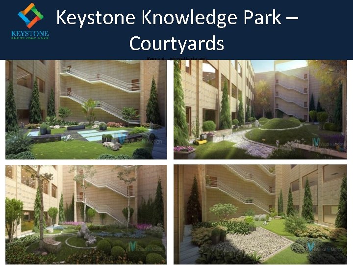 Keystone Knowledge Park – Courtyards (Concept – internal landscape) * Rendered Image 5 