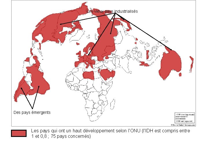 Les vieux pays industrialisés Des pays émergents Les pays qui ont un haut développement