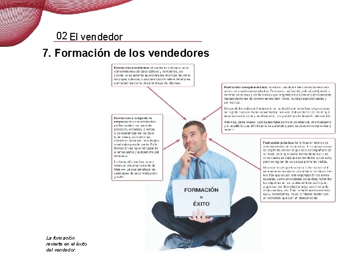 02 El vendedor 7. Formación de los vendedores La formación revierte en el éxito