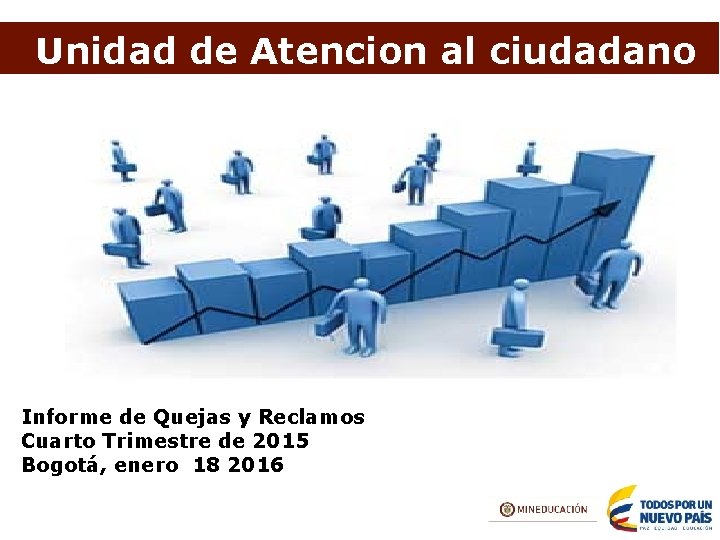 Unidad de Atencion al ciudadano Informe de Quejas y Reclamos Cuarto Trimestre de 2015