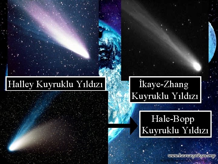 Halley Kuyruklu Yıldızı İkaye-Zhang Kuyruklu Yıldızı Hale-Bopp Kuyruklu Yıldızı Halley Kuyruklu Yıldızı İkaye-Zhang Kuyruklu Yıldızı Hale-Bopp Kuyruklu Yıldızı