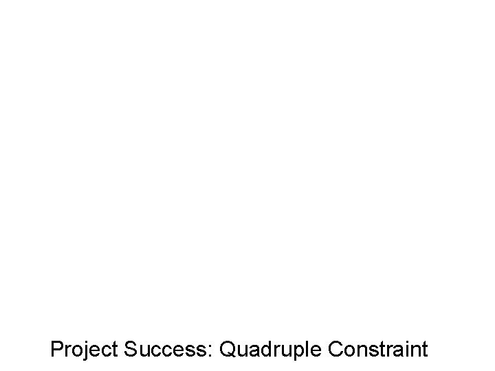 Project Success: Quadruple Constraint 