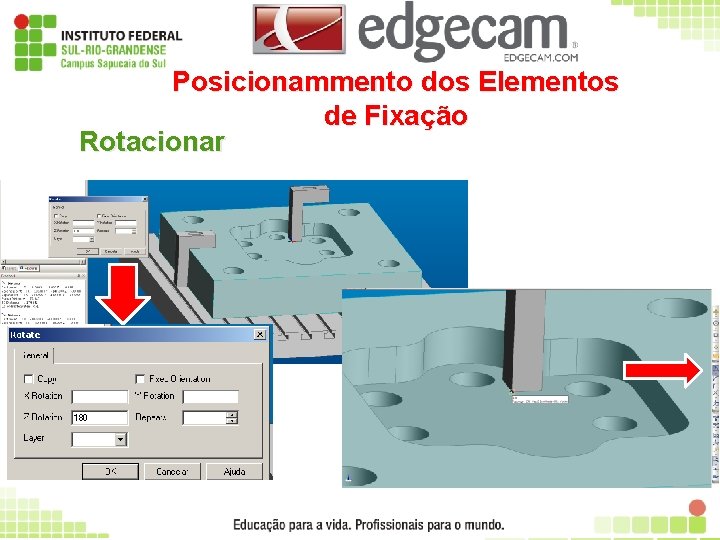 Posicionammento dos Elementos de Fixação Rotacionar 