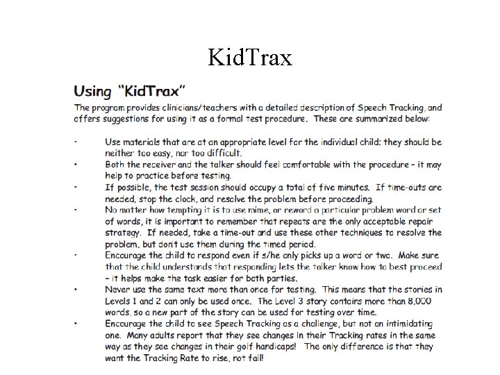 Kid. Trax 