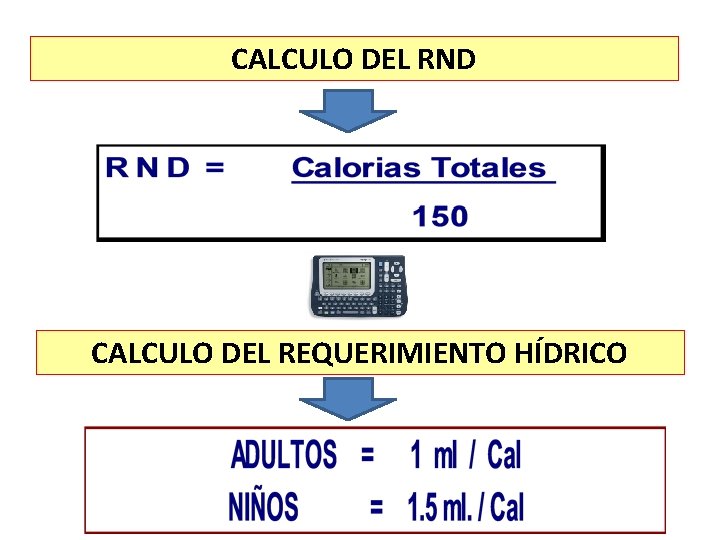 CALCULO DEL RND CALCULO DEL REQUERIMIENTO HÍDRICO 