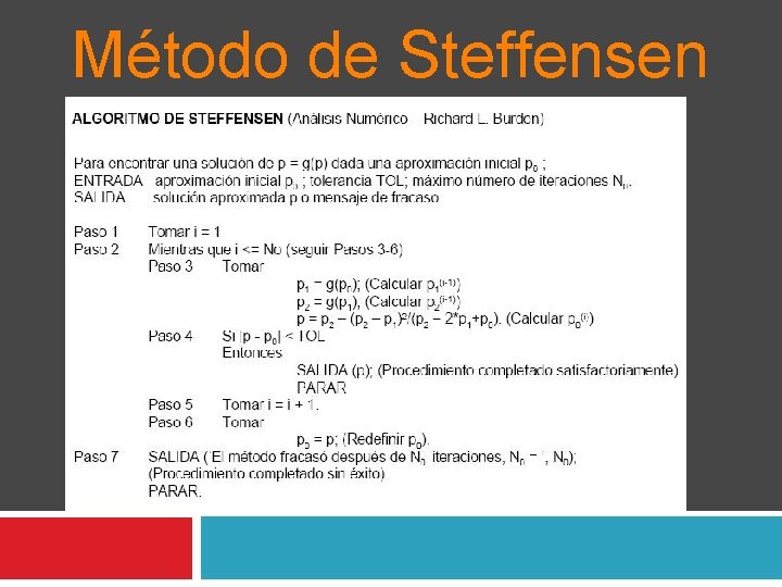 Método de Steffensen 