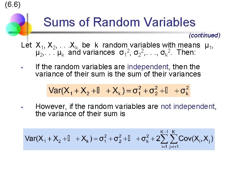 Mathematics Statistics Topic 5 Continuous Random Variables and