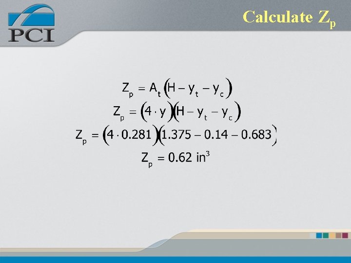 Calculate Zp 