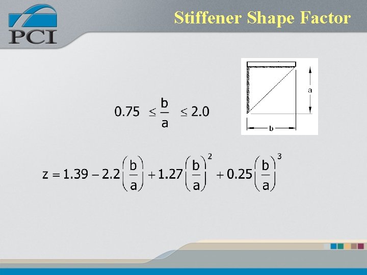Stiffener Shape Factor 