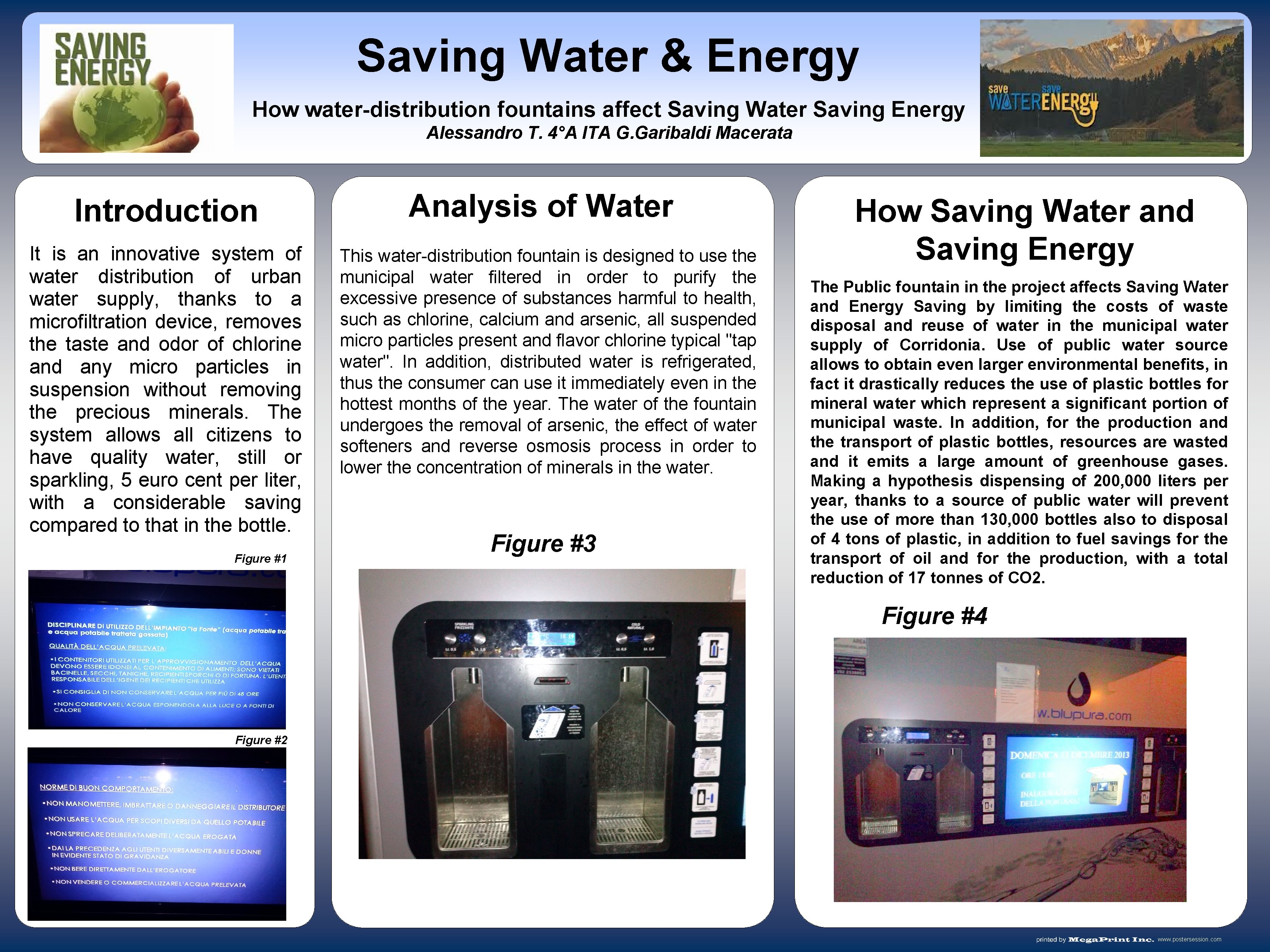 Saving Water & Energy How water-distribution fountains affect Saving Water Saving Energy Alessandro T.