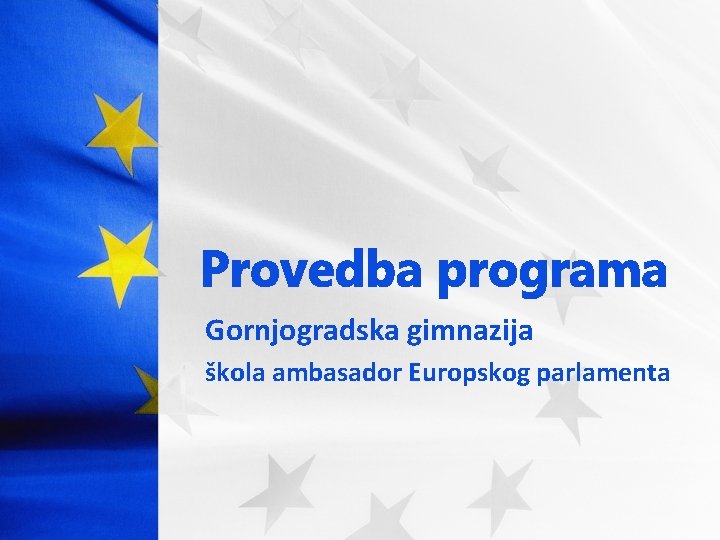 Provedba programa Gornjogradska gimnazija škola ambasador Europskog parlamenta 