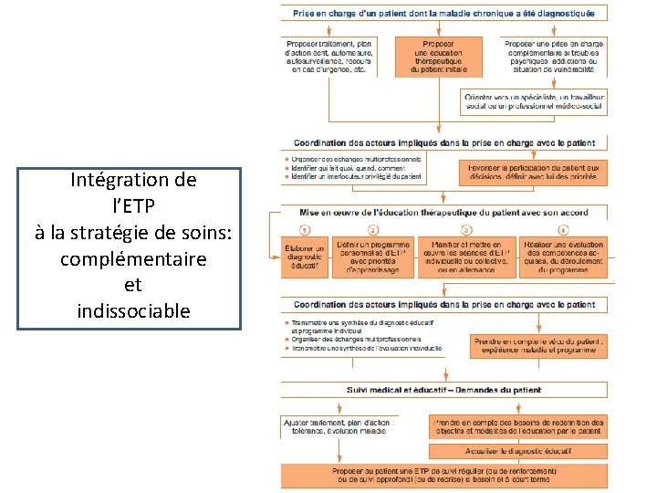 Intégration de l’ETP à la stratégie de soins: complémentaire et indissociable 