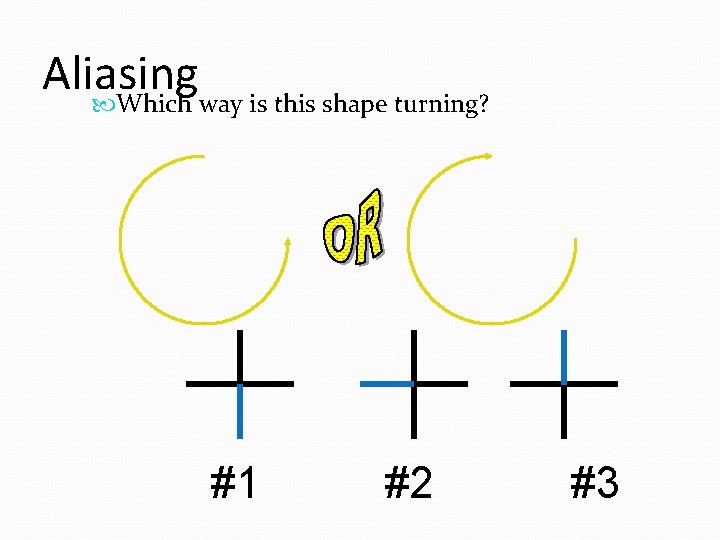 Aliasing Which way is this shape turning? #1 #2 #3 