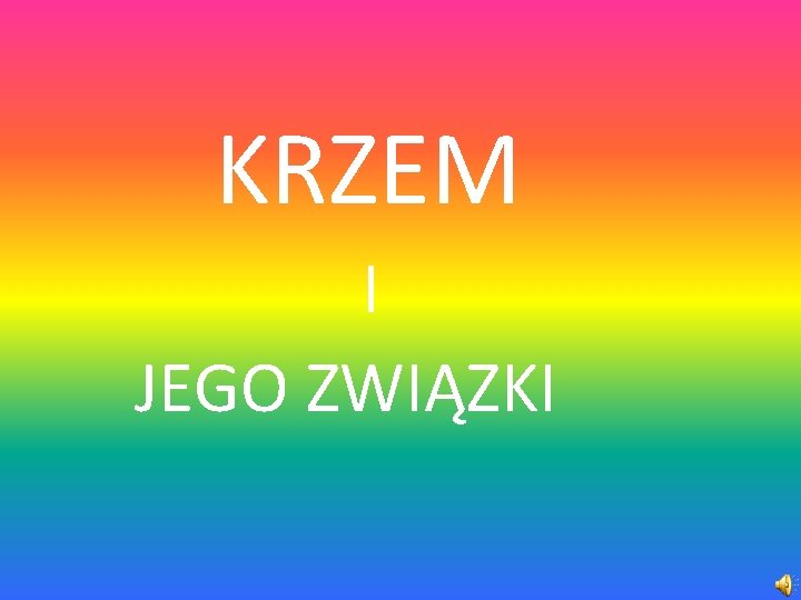 KRZEM I JEGO ZWIĄZKI 