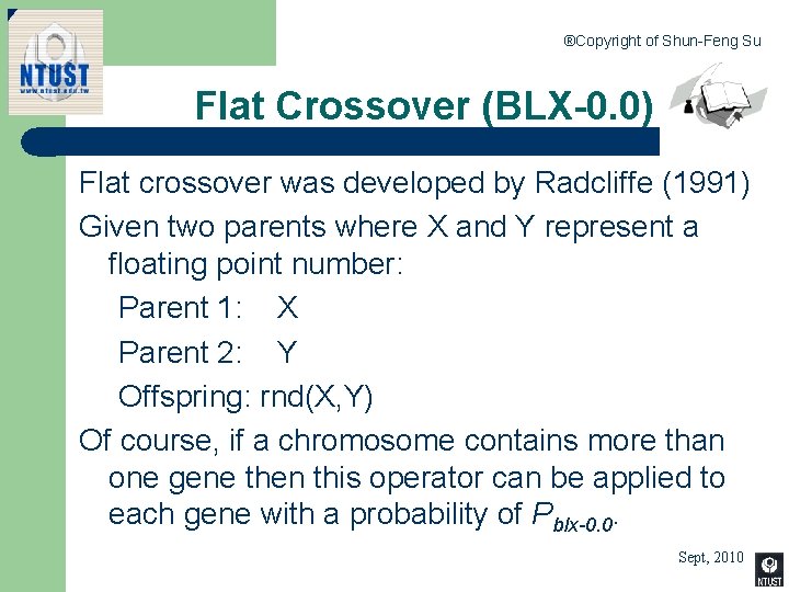 ®Copyright of Shun-Feng Su Flat Crossover (BLX-0. 0) Flat crossover was developed by Radcliffe