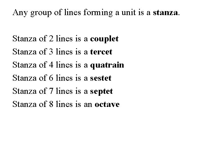 Any group of lines forming a unit is a stanza. Stanza of 2 lines