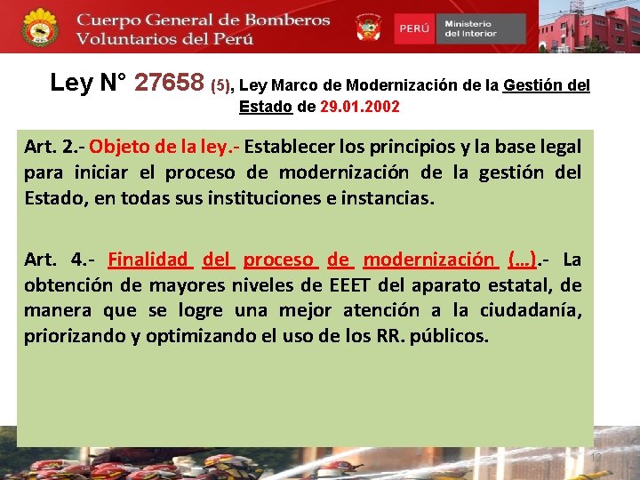 Ley N° 27658 (5), Ley Marco de Modernización de la Gestión del Estado de