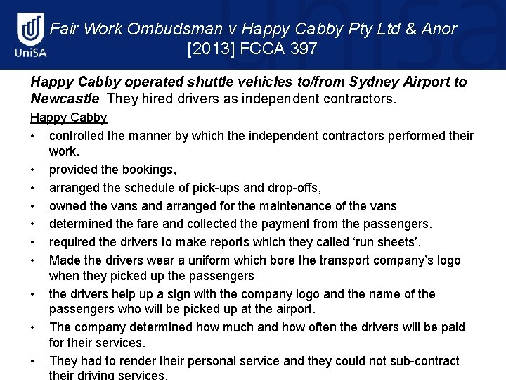 Fair Work Ombudsman v Happy Cabby Pty Ltd & Anor [2013] FCCA 397 Happy