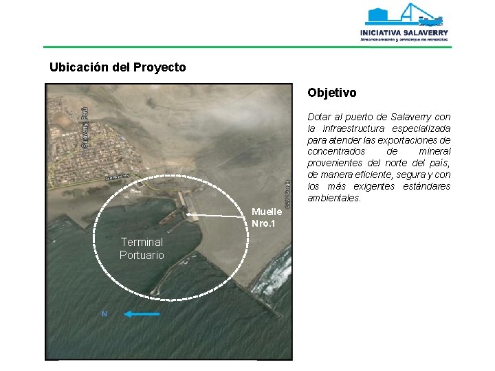 Ubicación del Proyecto Objetivo Dotar al puerto de Salaverry con la infraestructura especializada para Ubicación del Proyecto Objetivo Dotar al puerto de Salaverry con la infraestructura especializada para