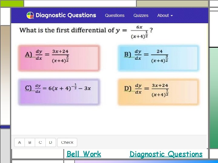 Bell Work Diagnostic Questions Bell Work Diagnostic Questions