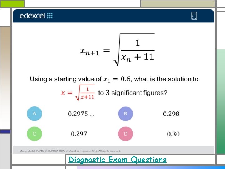 Diagnostic Exam Questions Diagnostic Exam Questions