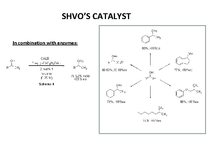 SHVO’S CATALYST In combination with enzymes: 