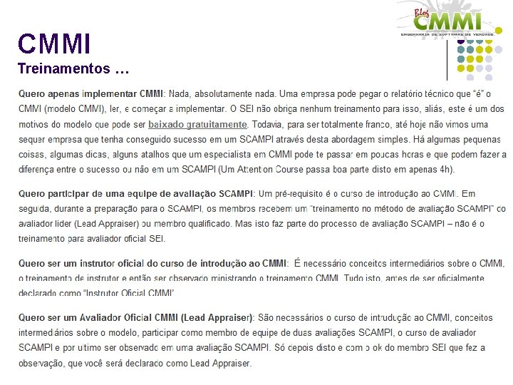 CMMI Treinamentos … 