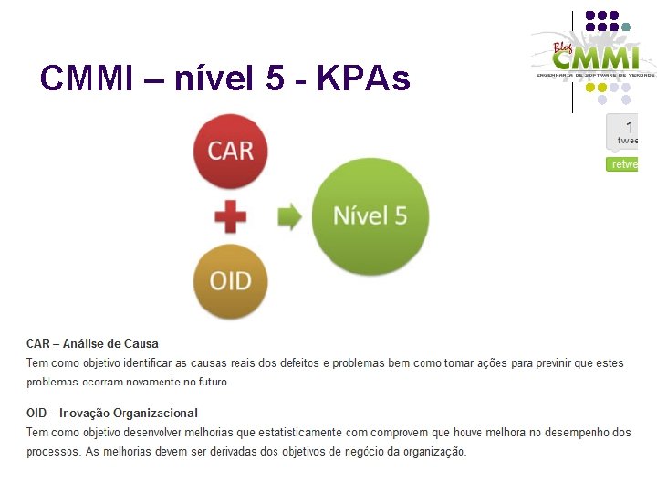 CMMI – nível 5 - KPAs 