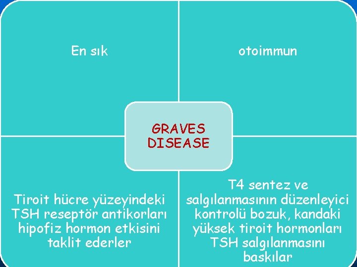 En sık otoimmun Most common v Autoimmune disease v Antibodies to TSH receptor on