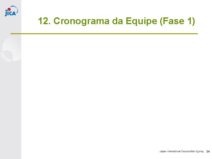 12. Cronograma da Equipe (Fase 1) 34 