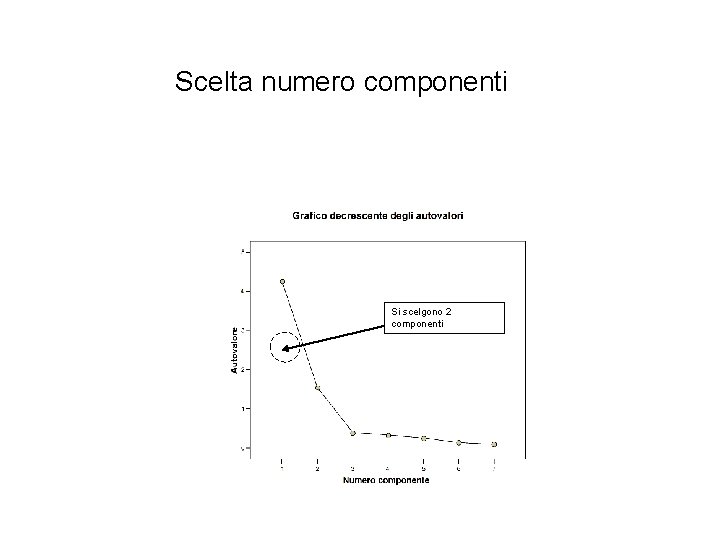 Scelta numero componenti Si scelgono 2 componenti 