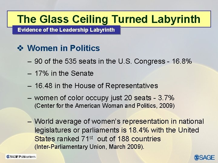 The Glass Ceiling Turned Labyrinth Evidence of the Leadership Labyrinth v Women in Politics