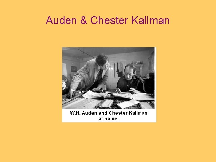 Auden & Chester Kallman 
