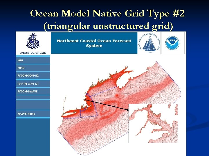 Ocean Model Native Grid Type #2 (triangular unstructured grid) 