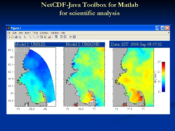 Net. CDF-Java Toolbox for Matlab for scientific analysis Model 1: UMASSECOM Model 2: UMAINEPOM