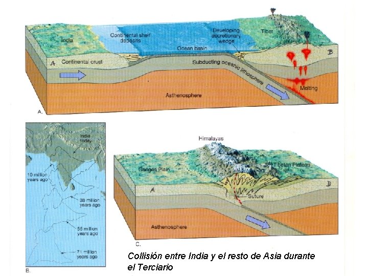 Collisión entre India y el resto de Asia durante el Terciario Collisión entre India y el resto de Asia durante el Terciario
