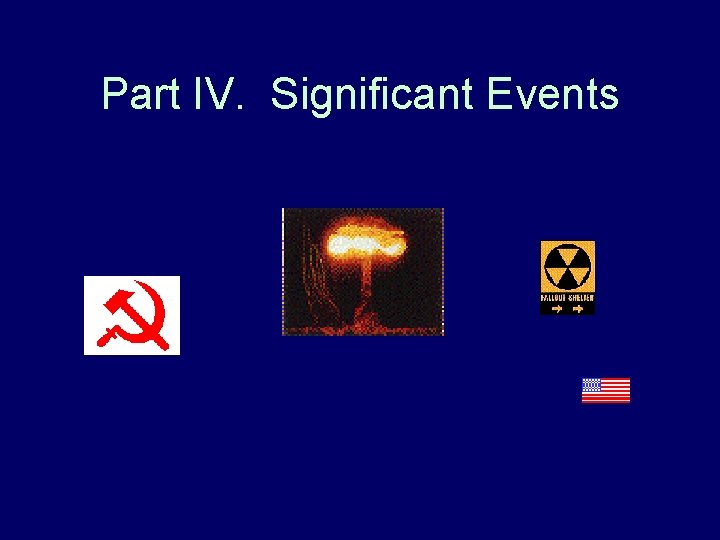 Part IV. Significant Events Part IV. Significant Events