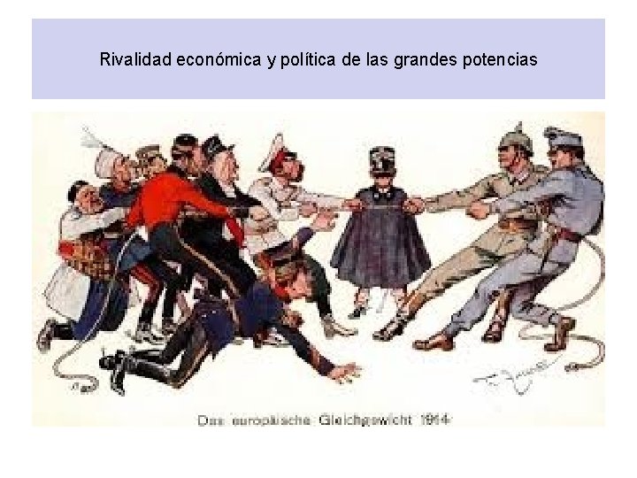 Rivalidad económica y política de las grandes potencias Rivalidad económica y política de las grandes potencias